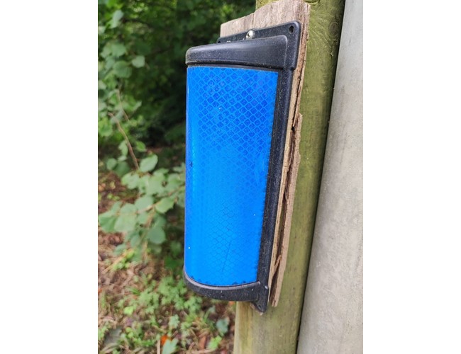 Réflecteur anti-gibier bleu convexe